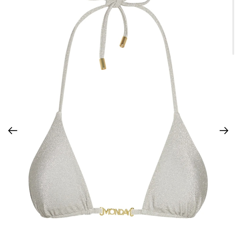 Monday Swimwear silver bikini set.